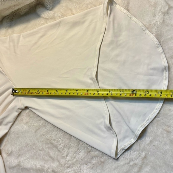 NWT Chico’s Top 0 (Small) Cream Flowy Flare Sleeve 3/4 Length Ecru Stretchy - Picture 14 of 14